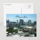 uitzicht van de stad manila briefkaart (Voorkant / Achterkant)