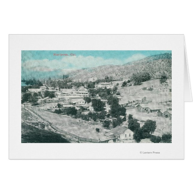 Uitzicht van de stad Mariposa, CA (Voorkant Horizontaal)