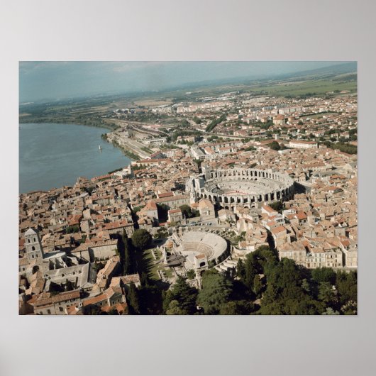 Uitzicht van de stad met poster (Voorkant)