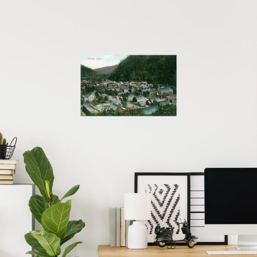 Uitzicht van de stad Murray, ID Poster (Thuiskantoor)