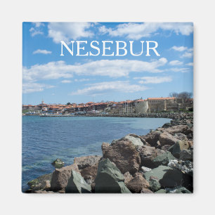 Uitzicht van de stad Nesebur, Bulgarije Magneet