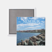 Uitzicht van de stad Nesebur, Bulgarije Magneet (Voorkant / Achterkant)