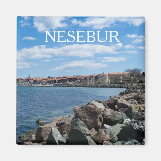 Uitzicht van de stad Nesebur, Bulgarije Magneet (Voorkant)