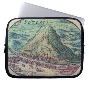 Uitzicht van de stad Potosi, Bolivia, met de beroe Laptop Sleeve