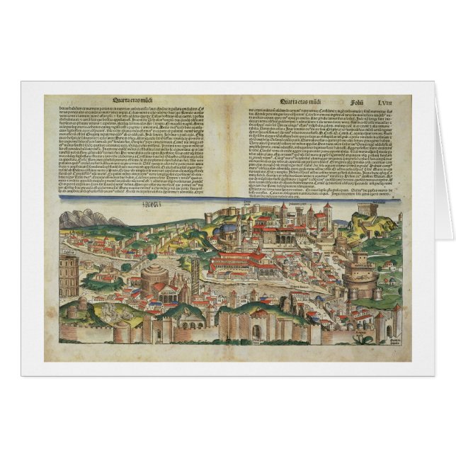 Uitzicht van de stad Rome, van de Neurenberg Chron (Voorkant Horizontaal)