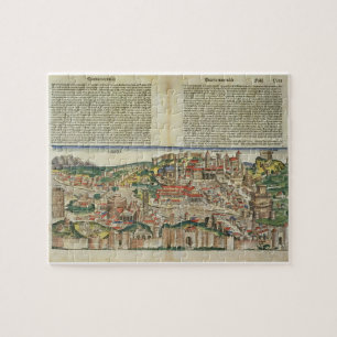 Uitzicht van de stad Rome, van de Neurenberg Chron Legpuzzel