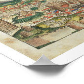 Uitzicht van de stad Rome, van de Neurenberg Chron Poster (Hoek)