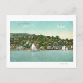Uitzicht van de stad, Sail Boats Briefkaart (Voorkant)