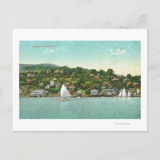 Uitzicht van de stad, Sail Boats Briefkaart (Voorkant)