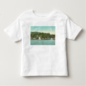 Uitzicht van de stad, Sail Boats Kinder Shirts (Voorkant)