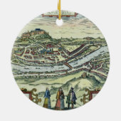Uitzicht van de stad Salzburg aan de oevers van de Keramisch Ornament (Achterkant)