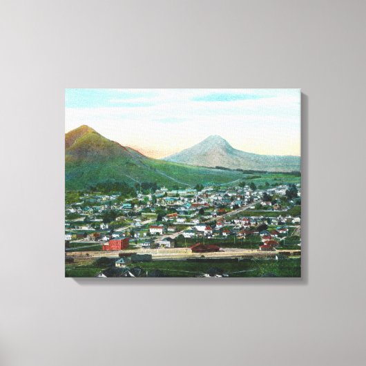 Uitzicht van de stad San Luis Obispo, CA Canvas Afdruk (Voorkant)
