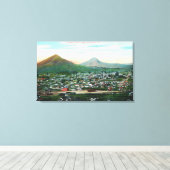 Uitzicht van de stad San Luis Obispo, CA Canvas Afdruk (Insitu (Houten vloer))