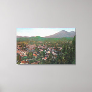 Uitzicht van de stad San Rafael, CA Canvas Afdruk