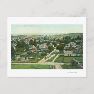 Uitzicht van de stad Santa Cruz, CA Briefkaart