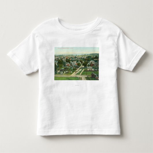 Uitzicht van de stad Santa Cruz, CA Kinder Shirts (Voorkant)