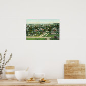 Uitzicht van de stad Santa Cruz, CA Poster (Keuken)