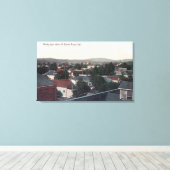 Uitzicht van de stad Santa Rosa, CA Canvas Afdruk (Insitu (Houten vloer))