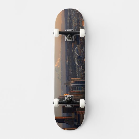 Uitzicht van de stad Seattle skyline 2 Skateboard (Voorkant)