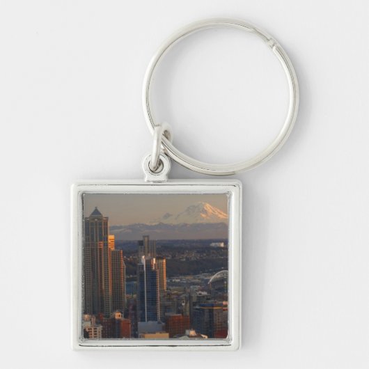 Uitzicht van de stad Seattle skyline 2 Sleutelhanger (Voorkant)