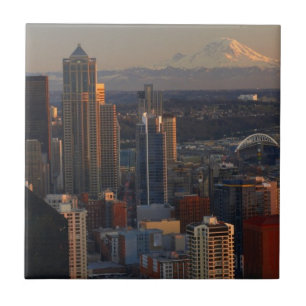 Uitzicht van de stad Seattle skyline 2 Tegeltje