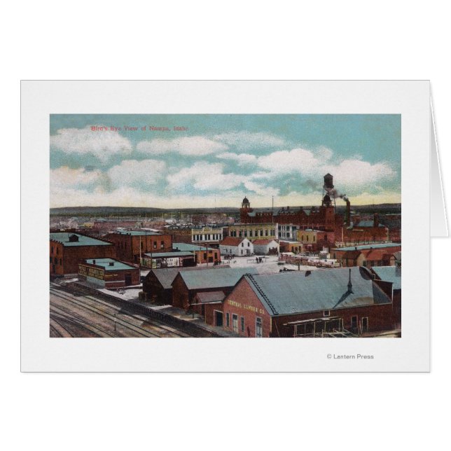 Uitzicht van de stad, trein TracksNampa, ID (Voorkant Horizontaal)