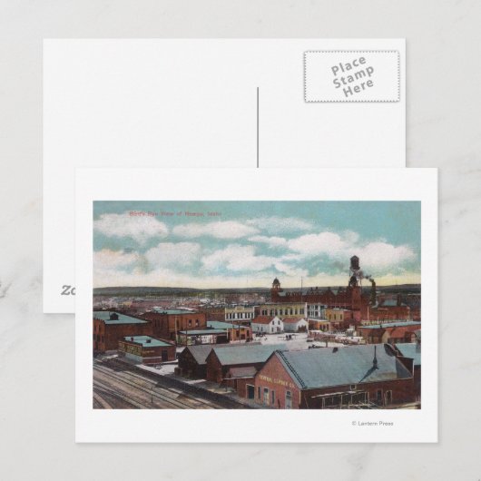 Uitzicht van de stad, trein TracksNampa, ID Briefkaart (Voorkant / Achterkant)