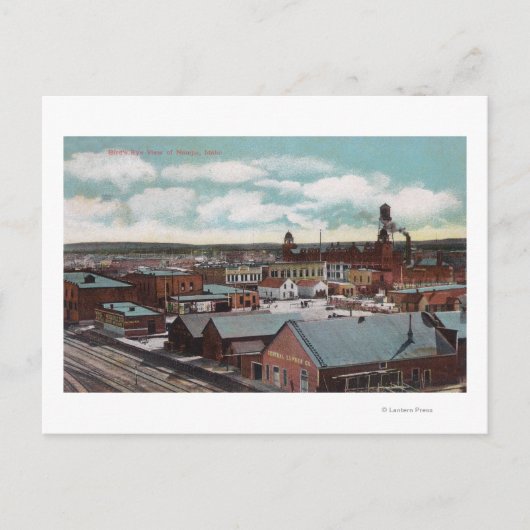 Uitzicht van de stad, trein TracksNampa, ID Briefkaart (Voorkant)
