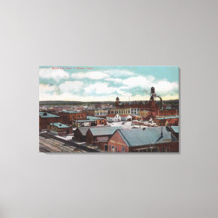 Uitzicht van de stad, trein TracksNampa, ID Canvas Afdruk