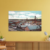 Uitzicht van de stad, trein TracksNampa, ID Canvas Afdruk (Insitu (Woonkamer))