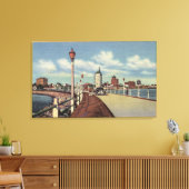Uitzicht van de stad van de Rainbow Pier Canvas Afdruk (Insitu (Woonkamer))