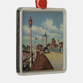 Uitzicht van de stad van de Rainbow Pier Metalen Ornament (Rechts)