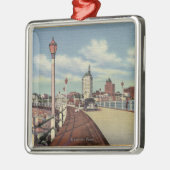 Uitzicht van de stad van de Rainbow Pier Metalen Ornament (Links)