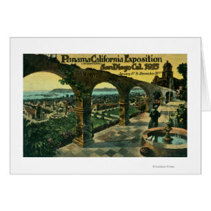 Uitzicht van de Stad van een Missie, Panama-CA Exp