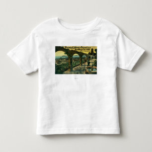 Uitzicht van de Stad van een Missie, Panama-CA Exp Kinder Shirts