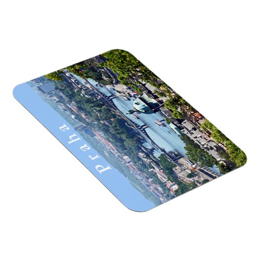 Uitzicht van de stad vanaf de Praagse Burcht. Magneet (Rechterzijde)
