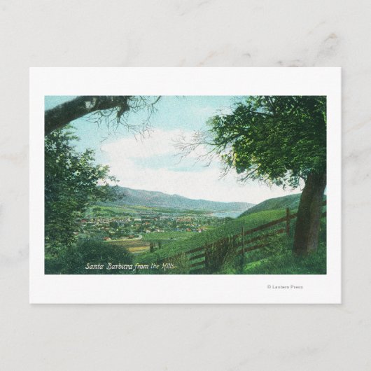 Uitzicht van de stad vanuit de heuvels briefkaart (Voorkant)