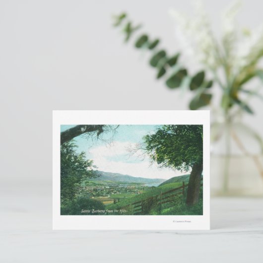 Uitzicht van de stad vanuit de heuvels briefkaart (Staand voorkant)