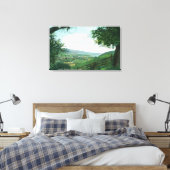 Uitzicht van de stad vanuit de heuvels canvas afdruk (Insitu (Slaapkamer))