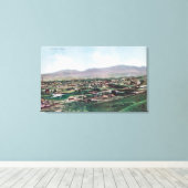 Uitzicht van de stad vanuit de heuvels canvas afdruk (Insitu (Houten vloer))