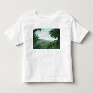 Uitzicht van de stad vanuit de heuvels kinder shirts