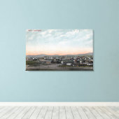 Uitzicht van de stad vanuit de lucht 17 canvas afdruk (Insitu (Houten vloer))