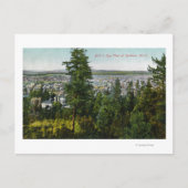 Uitzicht van de stad via de Bossen Briefkaart (Voorkant)