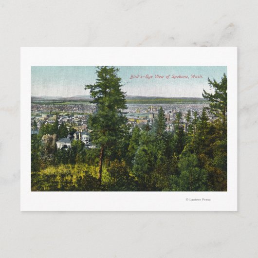 Uitzicht van de stad via de Bossen Briefkaart (Voorkant)