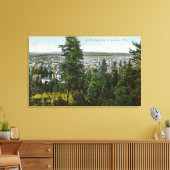 Uitzicht van de stad via de Bossen Canvas Afdruk (Insitu (Woonkamer))