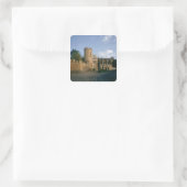Uitzicht van de stad vierkante sticker (Tas)