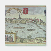 Uitzicht van de stad Warschau naast de Vistul Magneet (Voorkant)