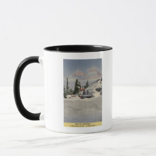 Uitzicht van de stad Winter Mok