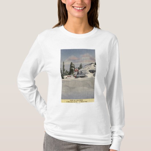 Uitzicht van de stad Winter T-shirt (Voorkant)