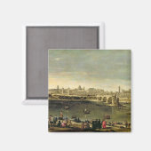 Uitzicht van de stad Zaragoza Magneet (Voorkant / Achterkant)